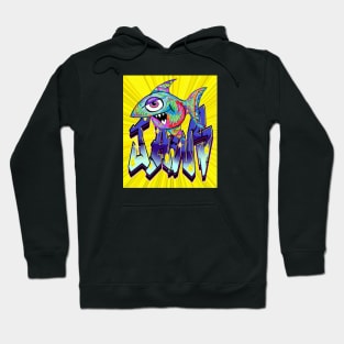 Jaws Yellow Shark Cartoon Hoodie